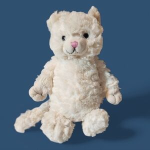 Fluffy Feline Plush Toy - Cream